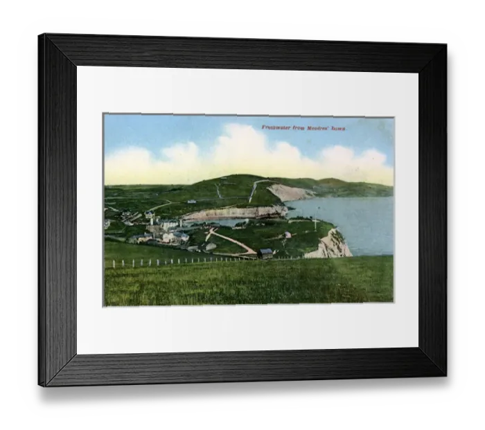 Framed Print : View from Meedres Down, Freshwater, Isle of Wight Framed Print : View from Meedres Down, Freshwater, Isle of Wight