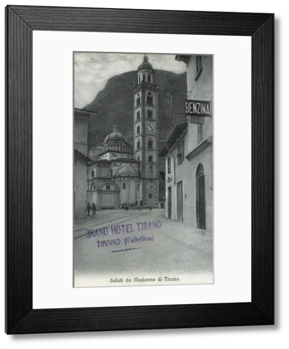 Framed Print : Street scene in Tirano, Valtellina, Italy Framed Print : Street scene in Tirano, Valtellina, Italy