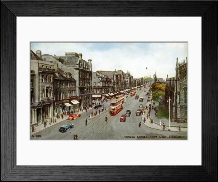 Framed Print : Princes Street from the West, Edinburgh, Midlothian Framed Print : Princes Street from the West, Edinburgh, Midlothian