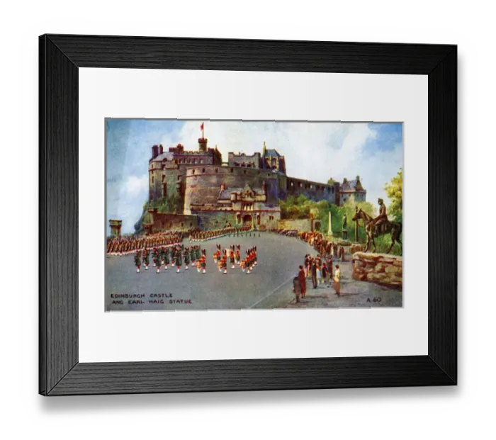 Framed Print : The Castle & Earl Haig Statue, Edinburgh, Midlothian Framed Print : The Castle & Earl Haig Statue, Edinburgh, Midlothian
