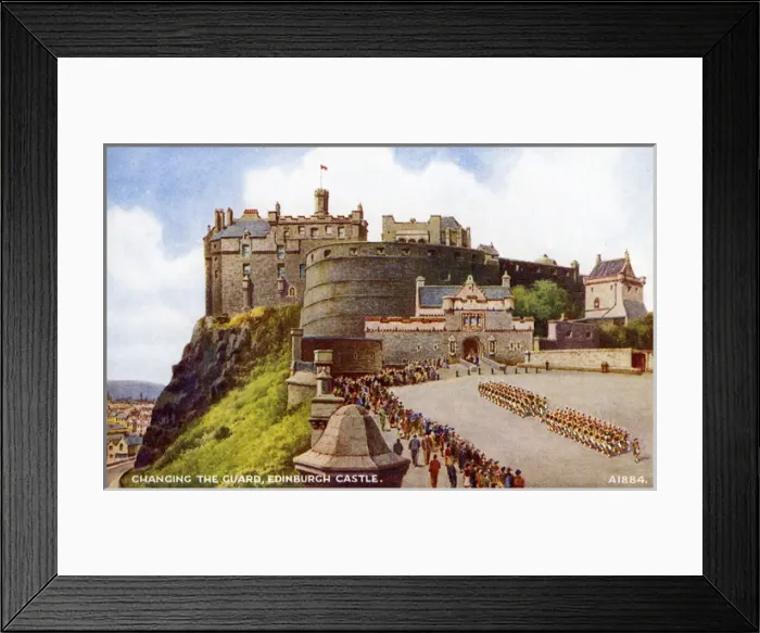 Framed Print : Changing the Guard, Edinburgh Castle, Midlothian Framed Print : Changing the Guard, Edinburgh Castle, Midlothian