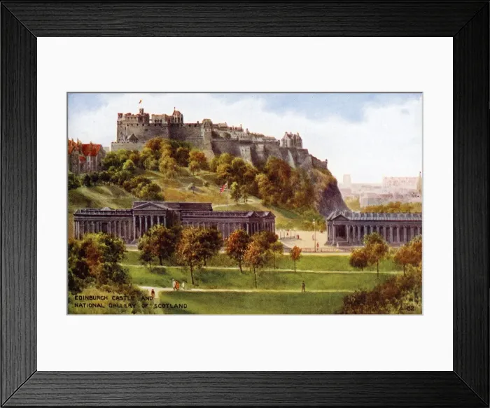 Framed Print : The Castle & The National Gallery of Scotland, Edinburgh Framed Print : The Castle & The National Gallery of Scotland, Edinburgh