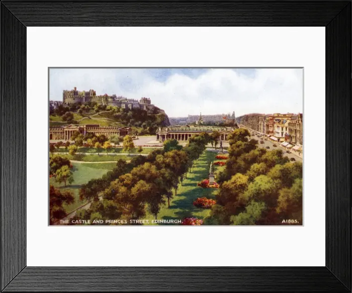 Framed Print : The Castle & Princes Street, Edinburgh, Midlothian Framed Print : The Castle & Princes Street, Edinburgh, Midlothian