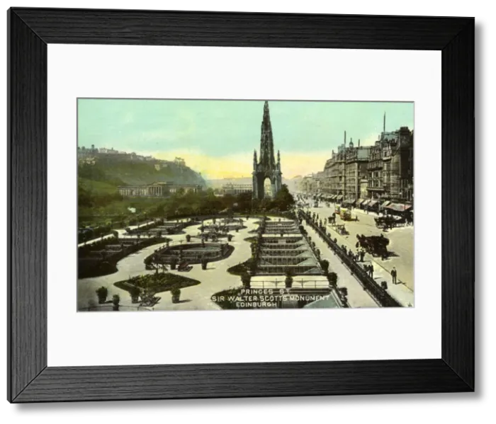 Framed Print : Princes St & Sir Walter Scotts Monument, Edinburgh, Midloth Framed Print : Princes St & Sir Walter Scotts Monument, Edinburgh, Midloth