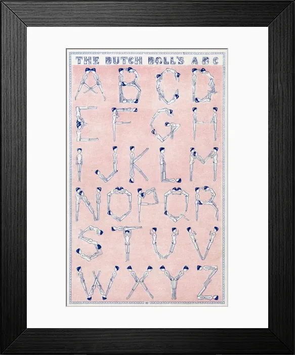 Framed Print : Dutch Dolls ABC Framed Print : Dutch Dolls ABC