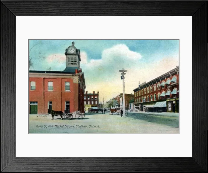 Framed Print : King Street & Market Square, Chatham, Ontario Framed Print : King Street & Market Square, Chatham, Ontario
