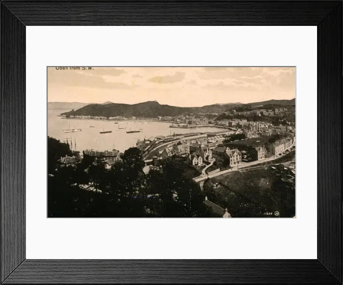 Framed Print : Town & Harbour, Oban, Argyllshire Framed Print : Town & Harbour, Oban, Argyllshire