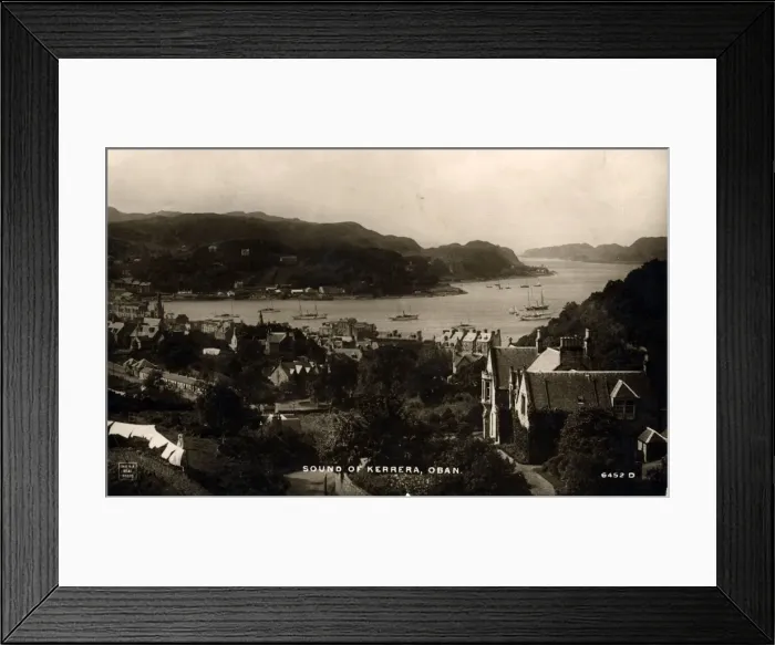 Framed Print : Town & The Sound of Kerrera, Oban, Argyllshire Framed Print : Town & The Sound of Kerrera, Oban, Argyllshire
