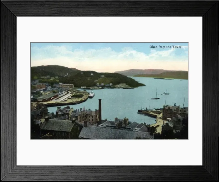 Framed Print : Town & Harbour, Oban, Argyllshire Framed Print : Town & Harbour, Oban, Argyllshire