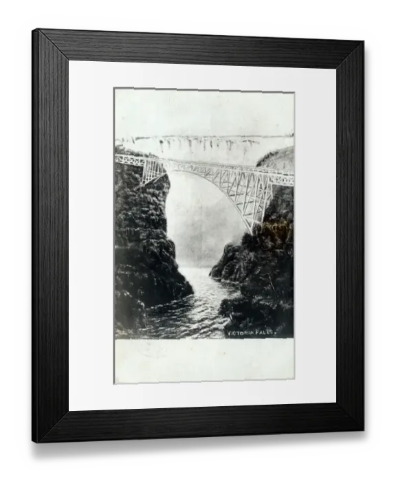 Framed Print : The Waterfalls & Bridge, Victoria Falls, Matabeleland North Framed Print : The Waterfalls & Bridge, Victoria Falls, Matabeleland North
