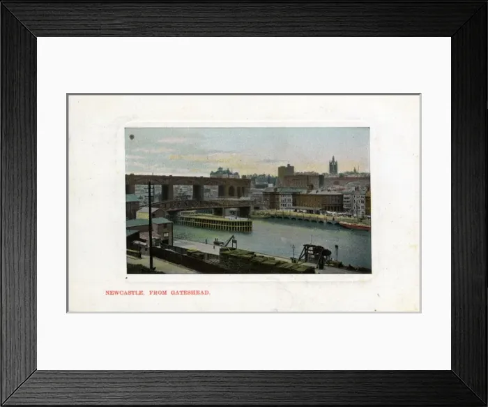 Framed Print : River Tyne & Railway Bridge, Newcastle-upon-Tyne Framed Print : River Tyne & Railway Bridge, Newcastle-upon-Tyne