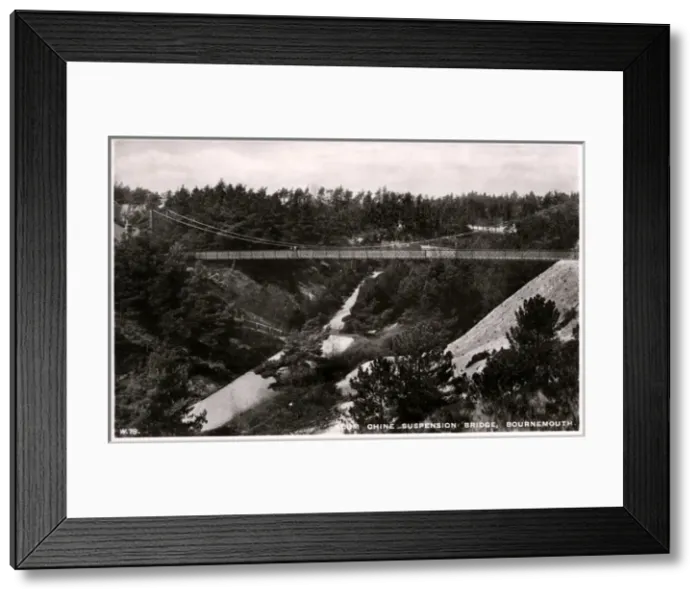 Framed Print : The Suspension Bridge, Alum Chine, Dorset Framed Print : The Suspension Bridge, Alum Chine, Dorset