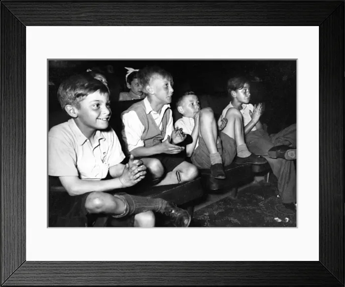 Framed Print : 1950s Cinema - Childrens Saturday Matinee Framed Print : 1950s Cinema - Childrens Saturday Matinee