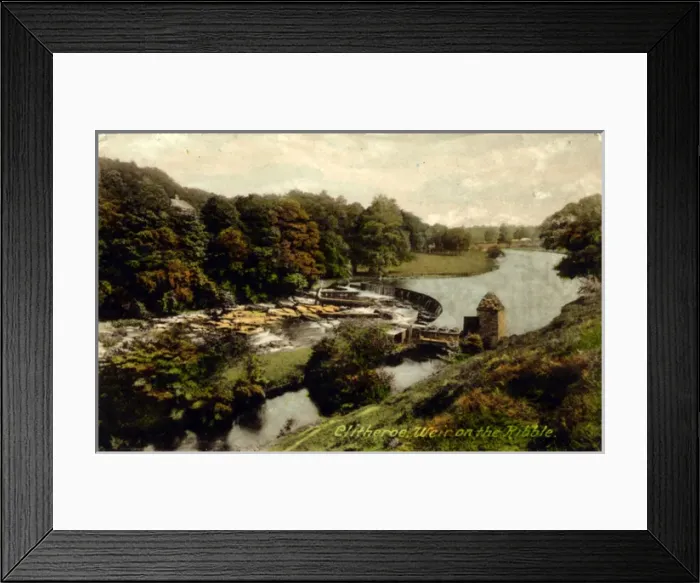 Framed Print : River Ribble, Clitheroe, Lancashire Framed Print : River Ribble, Clitheroe, Lancashire
