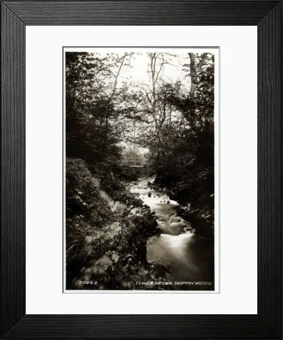 Framed Print : Lower Bridge, Skipton Woods, Yorkshire Framed Print : Lower Bridge, Skipton Woods, Yorkshire