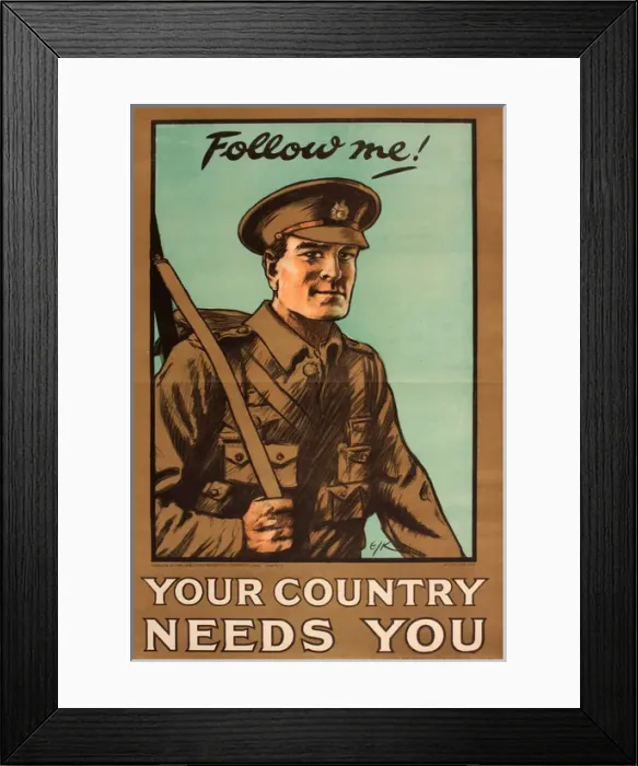 Framed Print : WW1 - Parliamentary Recruiting poster Framed Print : WW1 - Parliamentary Recruiting poster