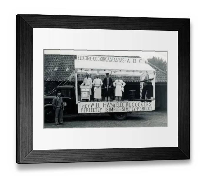Framed Print : Electric Cooker - Oven Advertising Float, Great Finborough Framed Print : Electric Cooker - Oven Advertising Float, Great Finborough