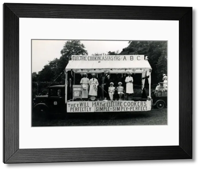 Framed Print : Electric Cooker - Oven Advertising Float, Great Finborough Framed Print : Electric Cooker - Oven Advertising Float, Great Finborough