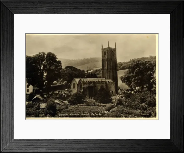 Framed Print : Church, Combe Martin, Devon Framed Print : Church, Combe Martin, Devon