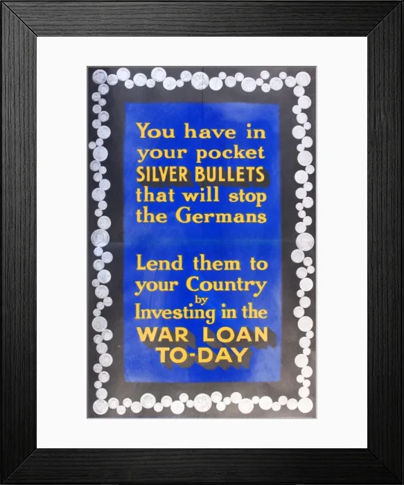 Framed Print : WW1 War Loan poster Framed Print : WW1 War Loan poster