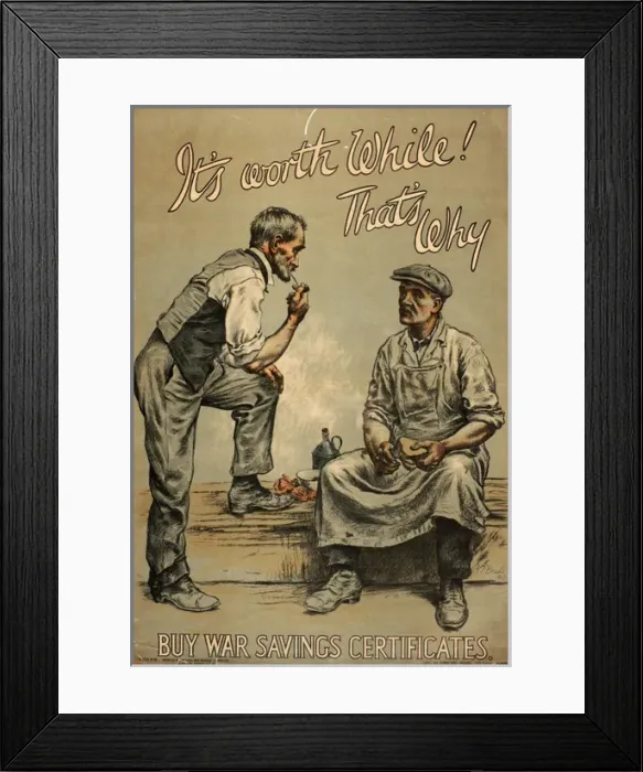 Framed Print : WW1 National Savings poster
