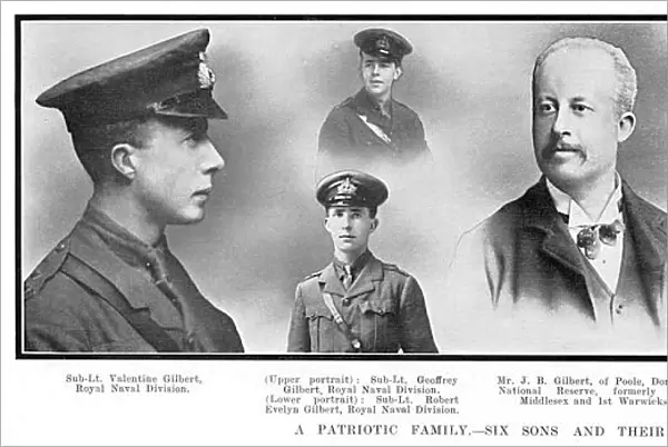 Six Sons and a father under arms, WW1