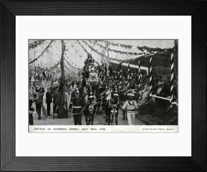 Framed Print : Battle of the Flowers, Jersey Framed Print : Battle of the Flowers, Jersey