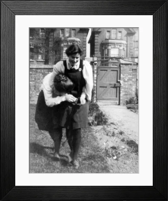 Framed Print : Students horse play in Lansdowne garden Framed Print : Students horse play in Lansdowne garden