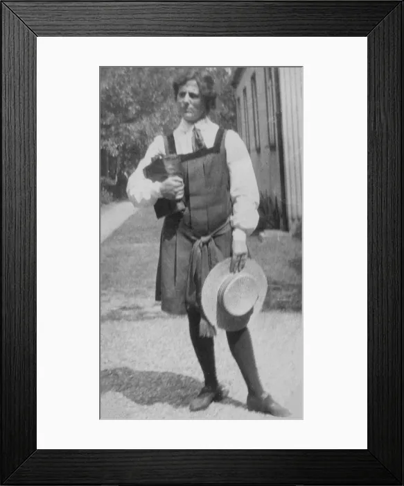 Framed Print : Student with book and hat Framed Print : Student with book and hat