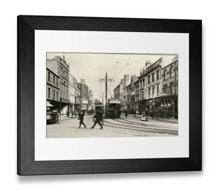 Framed Print : Queen Street, Cardiff, Glamorgan Framed Print : Queen Street, Cardiff, Glamorgan