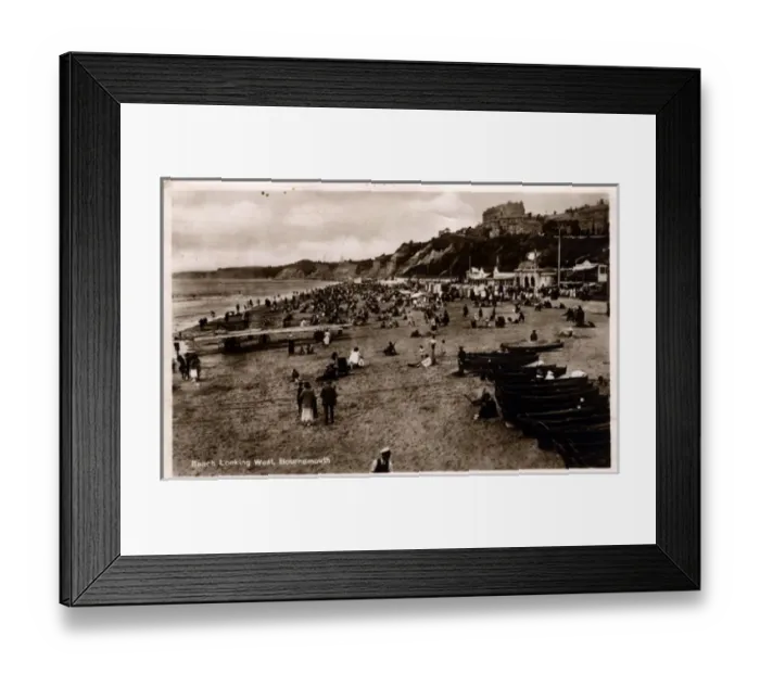 Framed Print : Beach - Looking West, Bournemouth, Dorset Framed Print : Beach - Looking West, Bournemouth, Dorset