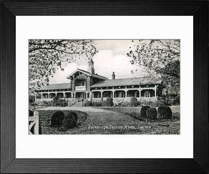 Framed Print : Bainbridge Seaside Home, Seaford, Sussex Framed Print : Bainbridge Seaside Home, Seaford, Sussex