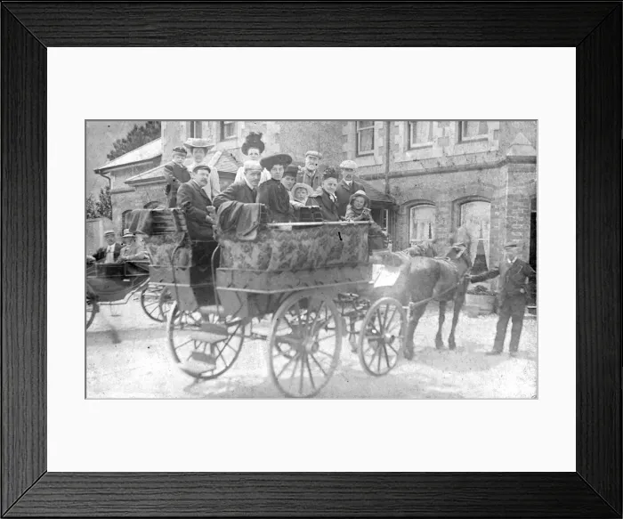 Framed Print : Horse and Cart with Passengers, Douglas, Isle of Man Framed Print : Horse and Cart with Passengers, Douglas, Isle of Man