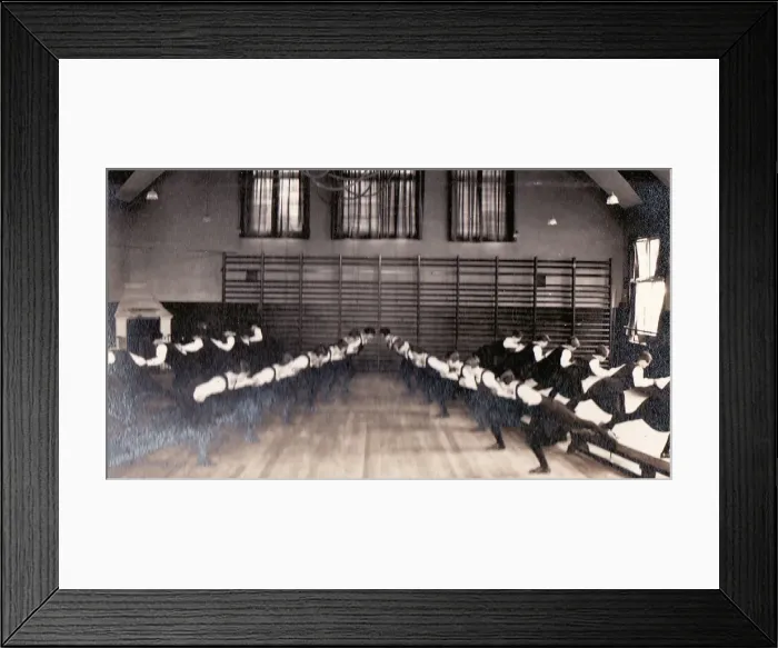 Framed Print : Gymnastic display in gymnasium Framed Print : Gymnastic display in gymnasium