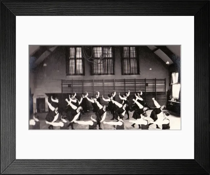 Framed Print : Gymnastic display in gymnasium Framed Print : Gymnastic display in gymnasium