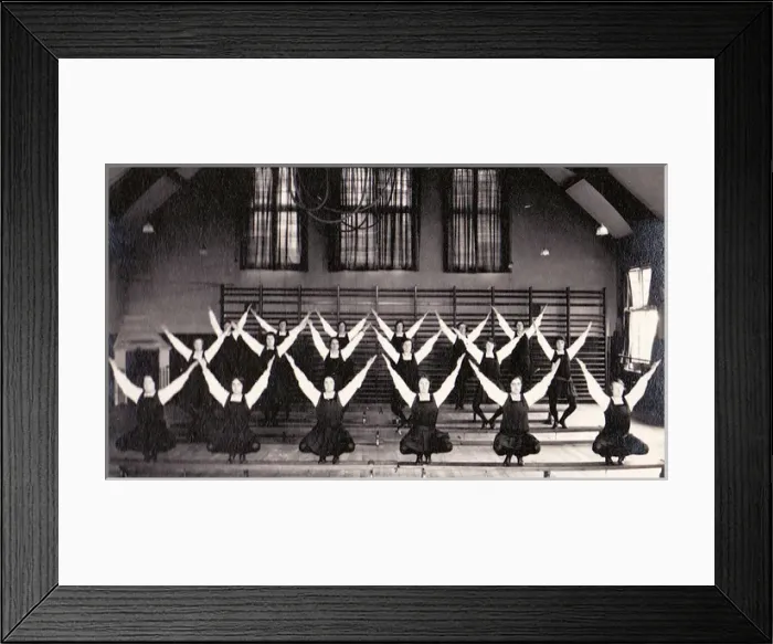 Framed Print : Gymnastic display in gymnasium Framed Print : Gymnastic display in gymnasium