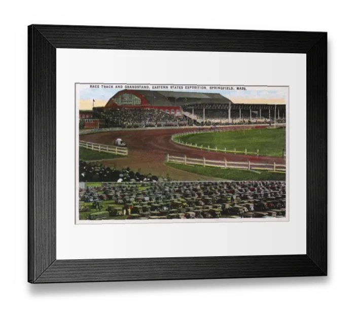 Framed Print : Race track and grandstand, Springfield, Mass, USA Framed Print : Race track and grandstand, Springfield, Mass, USA