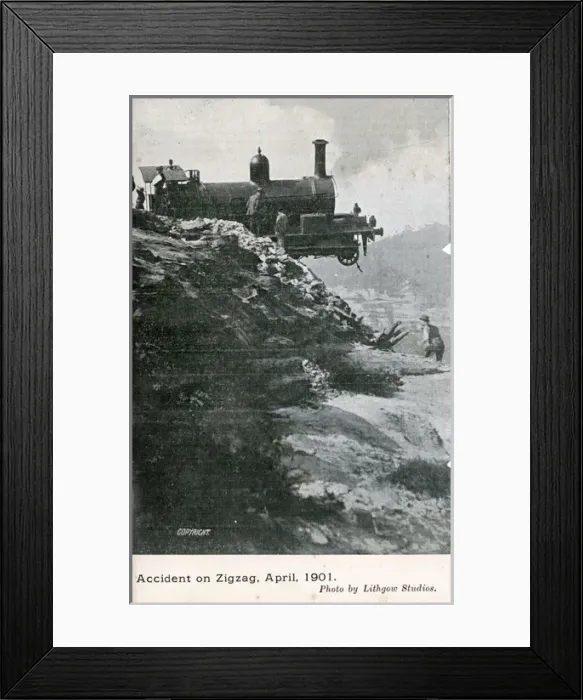 Framed Print : Locomotive Accident, Ida Falls Gully, New South Wales Framed Print : Locomotive Accident, Ida Falls Gully, New South Wales