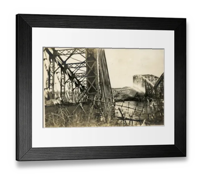 Framed Print : Railway Bridge Destruction, Ketten, Thuringia Framed Print : Railway Bridge Destruction, Ketten, Thuringia