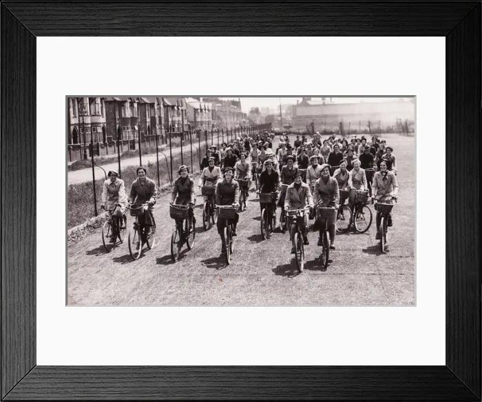 Framed Print : Large group on bicycles Framed Print : Large group on bicycles