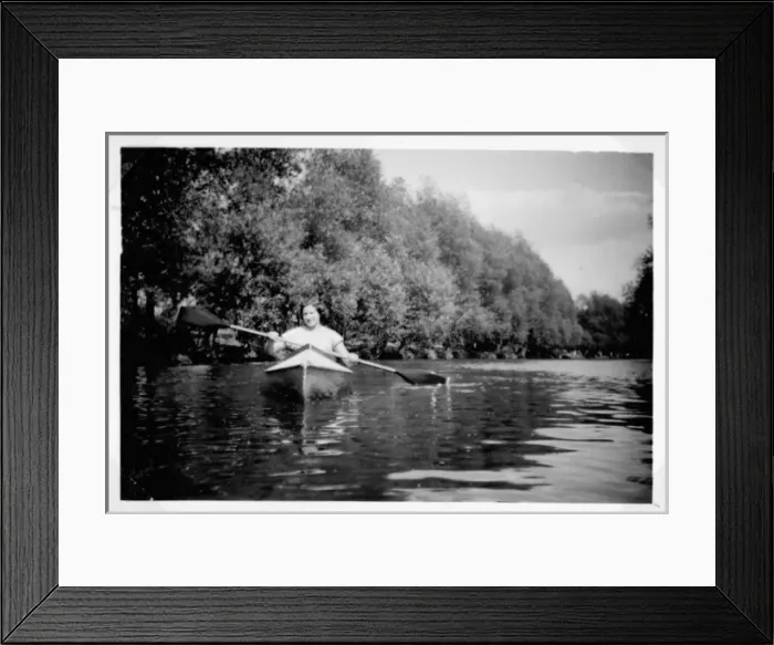 Framed Print : Canoeing Date: 1947 Framed Print : Canoeing Date: 1947