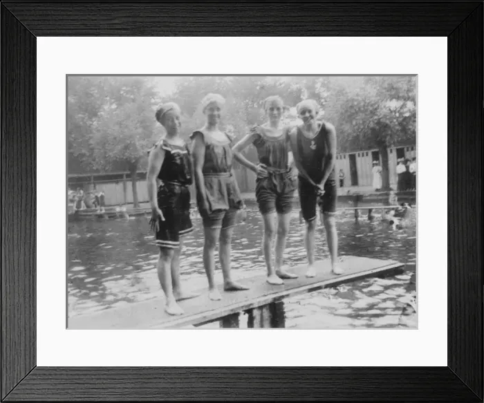 Framed Print : Students on diving board Framed Print : Students on diving board