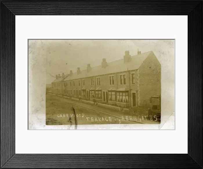 Framed Print : Carr Wood Terrace, Calverley - Greengates, Yorkshire Framed Print : Carr Wood Terrace, Calverley - Greengates, Yorkshire