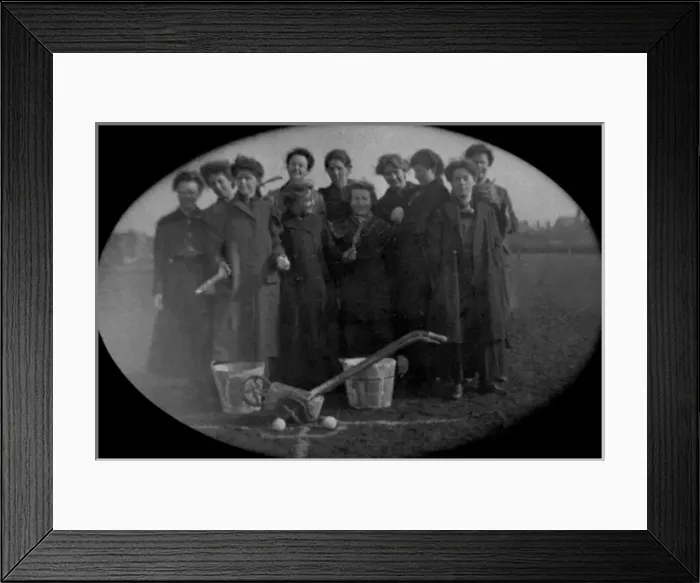 Framed Print : Students with pitch marking equipment Framed Print : Students with pitch marking equipment