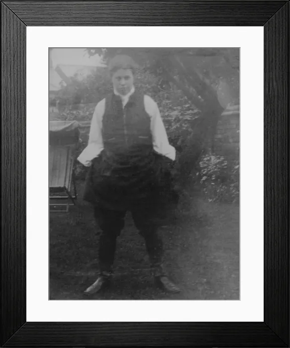 Framed Print : Student from play in breeches Framed Print : Student from play in breeches