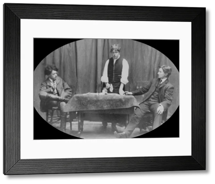 Framed Print : Students acting dressed as men Framed Print : Students acting dressed as men