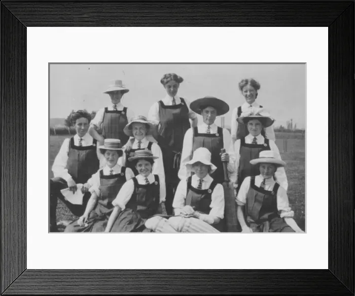 Framed Print : Cricket team with bat Framed Print : Cricket team with bat