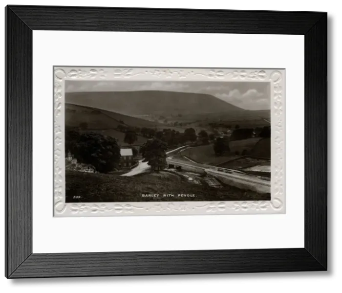 Framed Print : Bridge & Cottages, Pendle, Lancashire Framed Print : Bridge & Cottages, Pendle, Lancashire