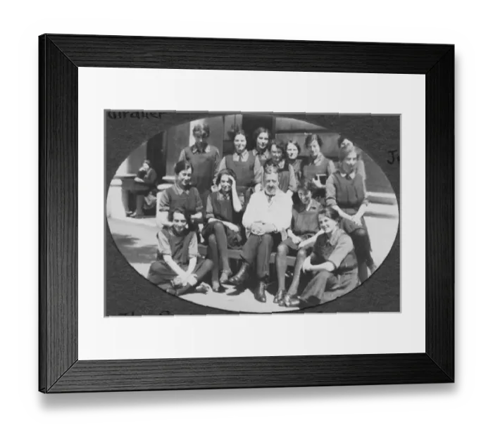 Framed Print : The Seniors with Mr Timberg - June 1921 Framed Print : The Seniors with Mr Timberg - June 1921