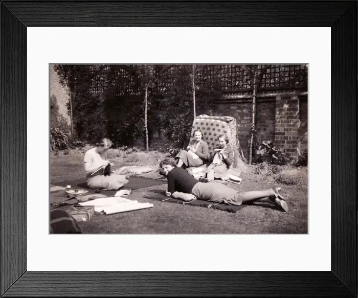 Framed Print : Sitting out on lawn Framed Print : Sitting out on lawn